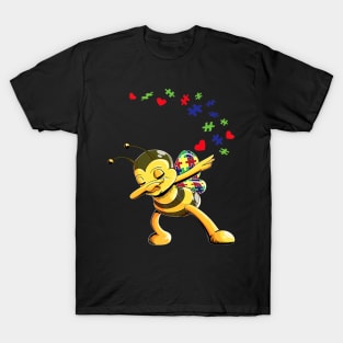 Puzzles Autism Awareness Honey Bee T-Shirt